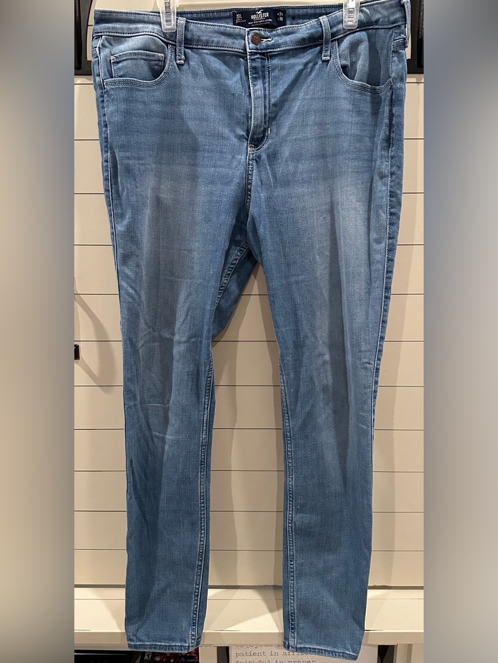 Hollister High Rise Super Skinny Soft Jeans 19 Long 34x30